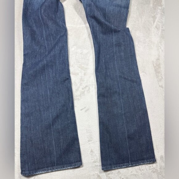7 for All Mankind Flynt Dojo Style Gold Embroidered Pockets Bootcut Jeans 28 - Picture 3 of 16